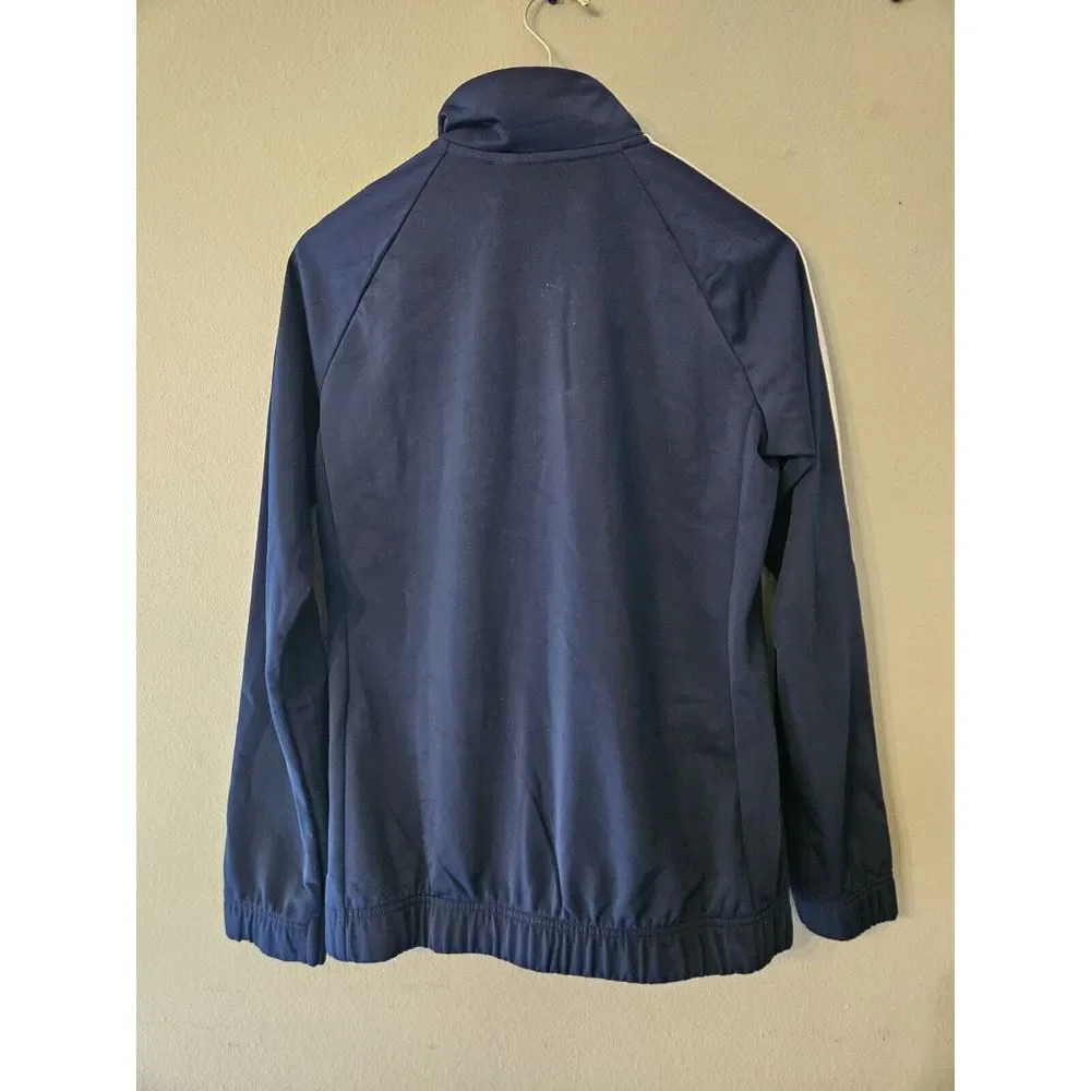 Adidas Full Zip‎ Warm Up Track Jacket Youth M 12-14 blue and white 3 stripe